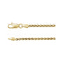 Sapphire Row Diamond-Cut Wheat Chain Necklace - 2 mm, 14K Yellow Gold