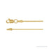 Sapphire Row Diamond-Cut Wheat Chain Necklace - 1.05 mm, 14K Yellow Gold
