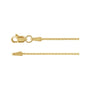 Sapphire Row Diamond-Cut Wheat Chain Necklace - 1.05 mm, 14K Yellow Gold