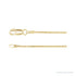 Sapphire Row Diamond-Cut Wheat Chain Necklace - 1.05 mm, 14K Yellow Gold (view 2)