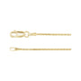 Sapphire Row Diamond-Cut Wheat Chain Necklace - 1.05 mm, 14K Yellow Gold (view 2)