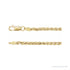 Sapphire Row Diamond-Cut Wheat Chain Necklace - 2.75 mm, 14K Yellow Gold