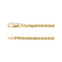 Sapphire Row Diamond-Cut Wheat Chain Necklace - 2.75 mm, 14K Yellow Gold