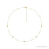 Sapphire Row Natural Diamond Mini Cluster Station Necklace - 14K Yellow Gold