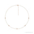 Sapphire Row Natural Diamond Mini Cluster Station Necklace - 14K Rose Gold