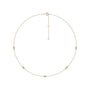 Sapphire Row Natural Diamond Mini Cluster Station Necklace - 14K Rose Gold
