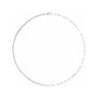 Sapphire Row Lab-Grown Diamond Half-Tennis Chain Link Necklace - 14K White Gold