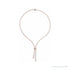 Sapphire Row Lab-Grown Diamond Tennis Bolo Necklace - 14K Rose Gold