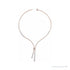 Sapphire Row Lab-Grown Diamond Tennis Bolo Necklace - 14K Rose Gold (view 2)