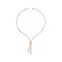 Sapphire Row Lab-Grown Diamond Tennis Bolo Necklace - 14K Rose Gold (view 2)