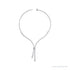 Sapphire Row Lab-Grown Diamond Tennis Bolo Necklace - 14K White Gold