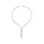 Sapphire Row Lab-Grown Diamond Tennis Bolo Necklace - 14K White Gold