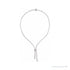 Sapphire Row Lab-Grown Diamond Tennis Bolo Necklace - 14K White Gold (view 2)