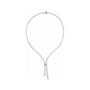 Sapphire Row Lab-Grown Diamond Tennis Bolo Necklace - 14K White Gold (view 2)