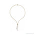 Sapphire Row Lab-Grown Diamond Tennis Bolo Necklace - 14K Yellow Gold