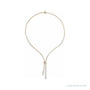 Sapphire Row Lab-Grown Diamond Tennis Bolo Necklace - 14K Yellow Gold
