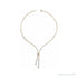 Sapphire Row Lab-Grown Diamond Tennis Bolo Necklace - 14K Yellow Gold (view 2)