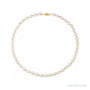 Sapphire Row Cultured Pearl & Gold Bead Necklace - 14K Yellow Gold