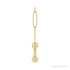 Sapphire Row Gold Carabiner Necklace - 14K Yellow Gold (view 3)