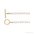 Sapphire Row Pearl Necklace with Pink Sapphire Toggle - 14K Yellow Gold (view 2)