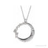 Sapphire Row Lab-Grown Diamond Crescent Moon Necklace - 14K White Gold