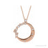Sapphire Row Lab-Grown Diamond Crescent Moon Necklace - 14K Rose Gold