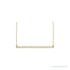 Sapphire Row Natural Diamond Pavé Bar Necklace - 14K Yellow Gold