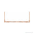 Sapphire Row Natural Diamond Pavé Bar Necklace - 14K Rose Gold