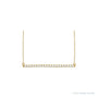 Sapphire Row Lab-Grown Diamond Pavé Bar Necklace - 14K Yellow Gold