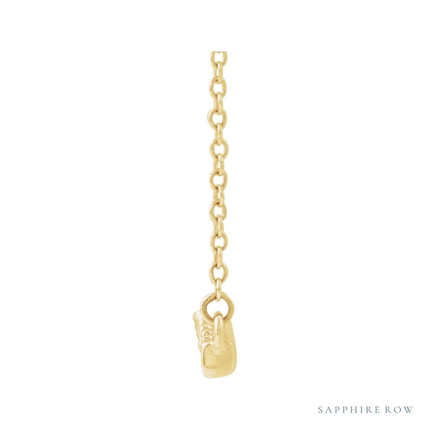 Sapphire Row Lab-Grown Diamond Pavé Bar Necklace - 14K Yellow Gold (view 2)