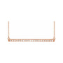 Sapphire Row Lab-Grown Diamond Pavé Bar Necklace - 14K Rose Gold