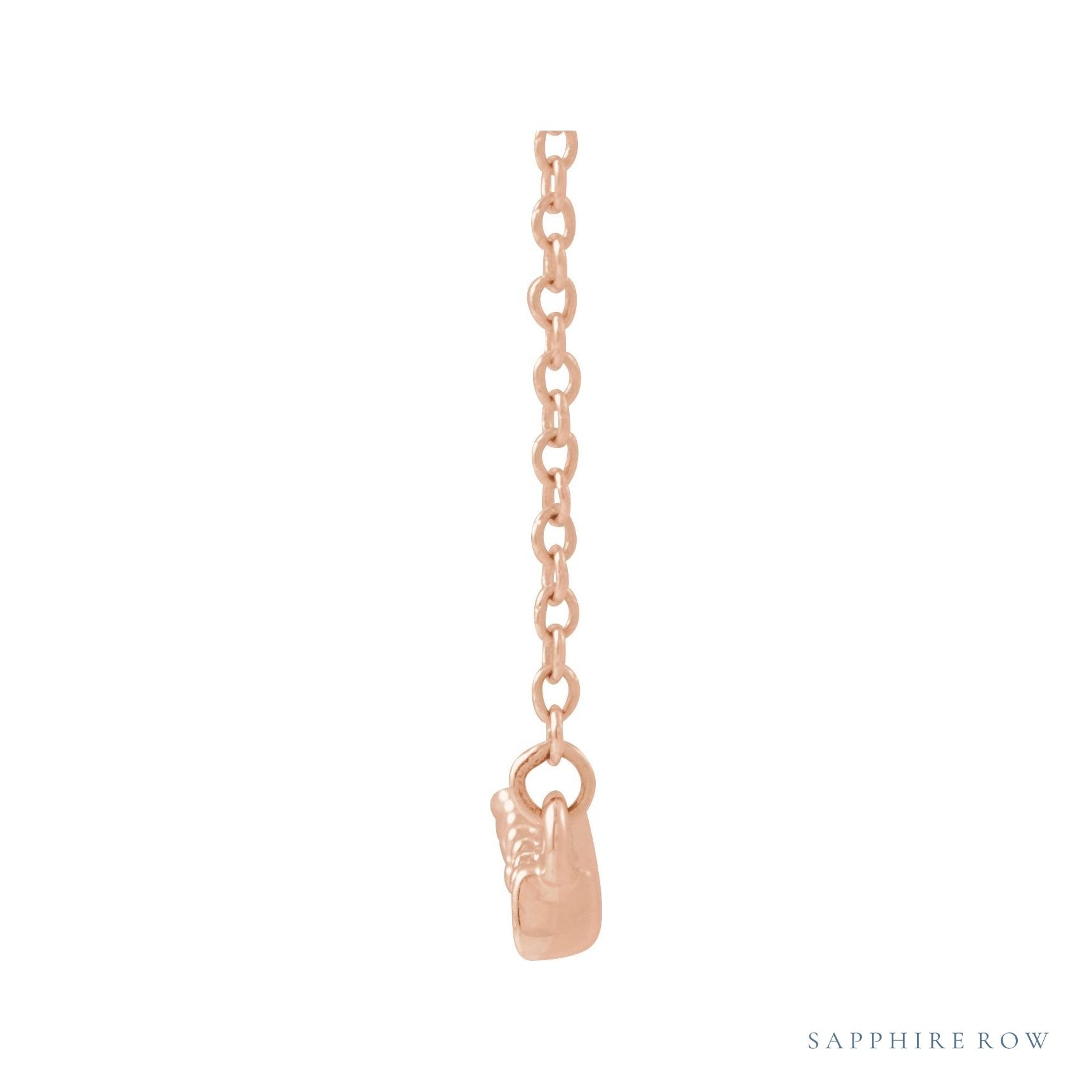 Sapphire Row Lab-Grown Diamond Pavé Bar Necklace - 14K Rose Gold (view 2)