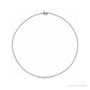 Sapphire Row Natural Diamond Graduated Tennis Necklace - 14K White Gold