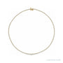 Sapphire Row Natural Diamond Graduated Tennis Necklace - 14K Yellow Gold