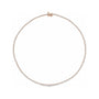 Sapphire Row Lab-Grown Diamond Graduated Tennis Necklace - 14K Rose Gold