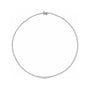 Sapphire Row Lab-Grown Diamond Graduated Tennis Necklace - 14K White Gold