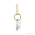 Sapphire Row Lab-Grown Diamond Initial Necklace - A, 14K Yellow Gold (view 2)