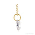 Sapphire Row Lab-Grown Diamond Initial Necklace - C, 14K Yellow Gold (view 2)