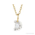 Sapphire Row Lab-Grown Diamond Initial Necklace - D, 14K Yellow Gold