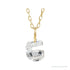 Sapphire Row Lab-Grown Diamond Initial Necklace - G, 14K Yellow Gold