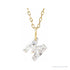 Sapphire Row Lab-Grown Diamond Initial Necklace - M, 14K Yellow Gold