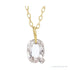 Sapphire Row Lab-Grown Diamond Initial Necklace - Q, 14K Yellow Gold