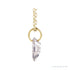Sapphire Row Lab-Grown Diamond Initial Necklace - R, 14K Yellow Gold (view 2)