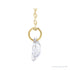 Sapphire Row Lab-Grown Diamond Initial Necklace - U, 14K Yellow Gold (view 2)