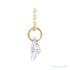 Sapphire Row Lab-Grown Diamond Initial Necklace - V, 14K Yellow Gold (view 2)