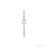 Sapphire Row Engravable Rope Disc Necklace - 14K White Gold (view 2)