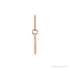 Sapphire Row Engravable Rope Disc Necklace - 14K Rose Gold (view 2)