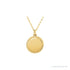 Sapphire Row Engravable Rope Disc Necklace - 14K Yellow Gold
