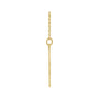 Sapphire Row Engravable Pickleball Paddle Necklace - 14K Yellow Gold (view 2)