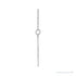 Sapphire Row Engravable Pickleball Paddle Necklace - 14K White Gold (view 2)